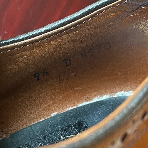 Allen Edmunds Bel Air Cognac Oxford Shoes Size 9.5 D - Picture 9 of 13